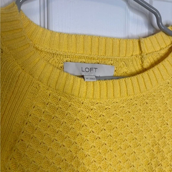 LOFT Cheerful Yellow Knit Sweater - XS - Picture 4 of 4